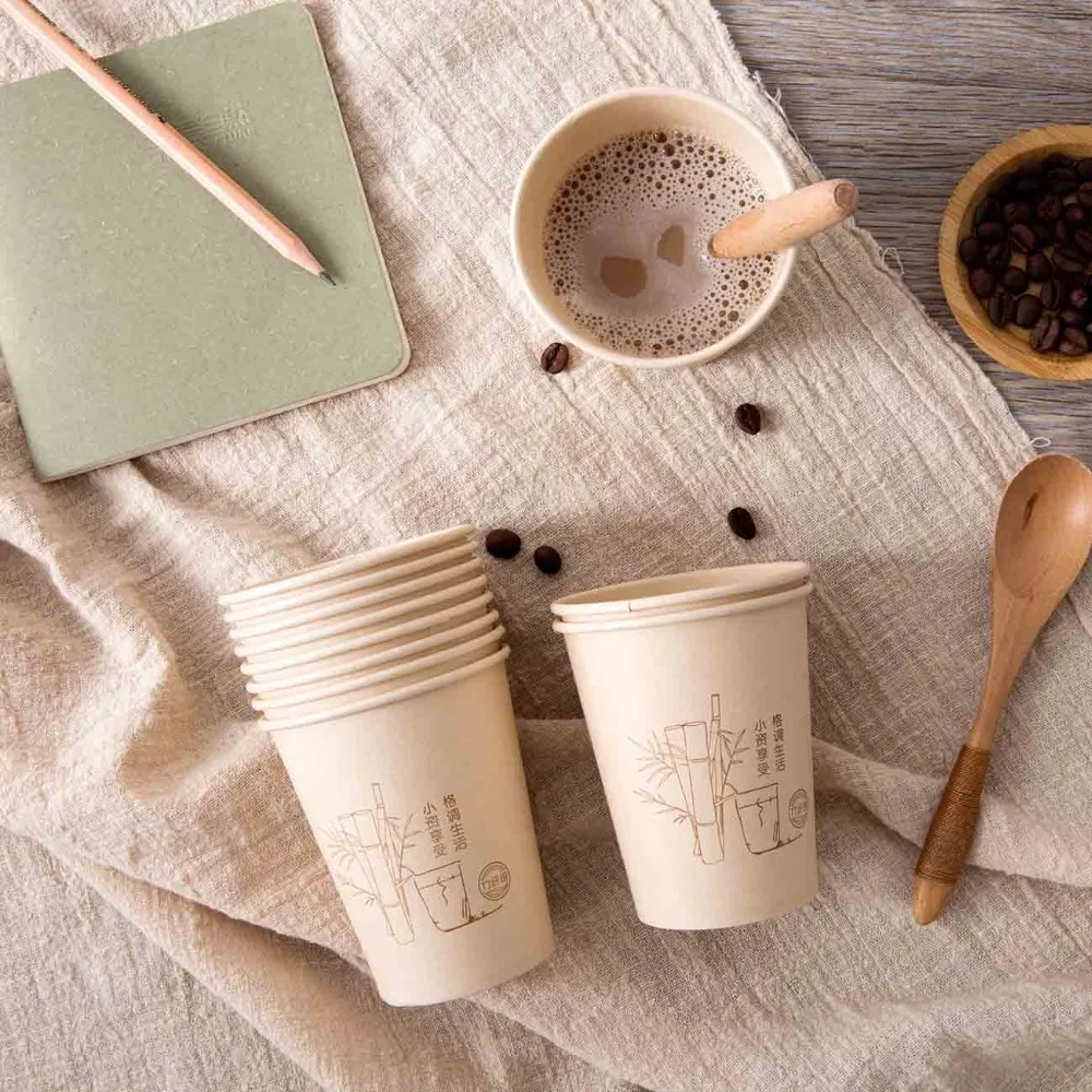40/20 штук в упаковке экологически бамбуковое волокно Бумага чашки офисные
