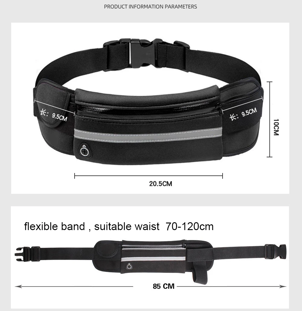 Waist Bag Running Bag Waterproof Sports Belt Gym Bag Phone Case Women Hold Water Cycling Run Belt belt bag running belt