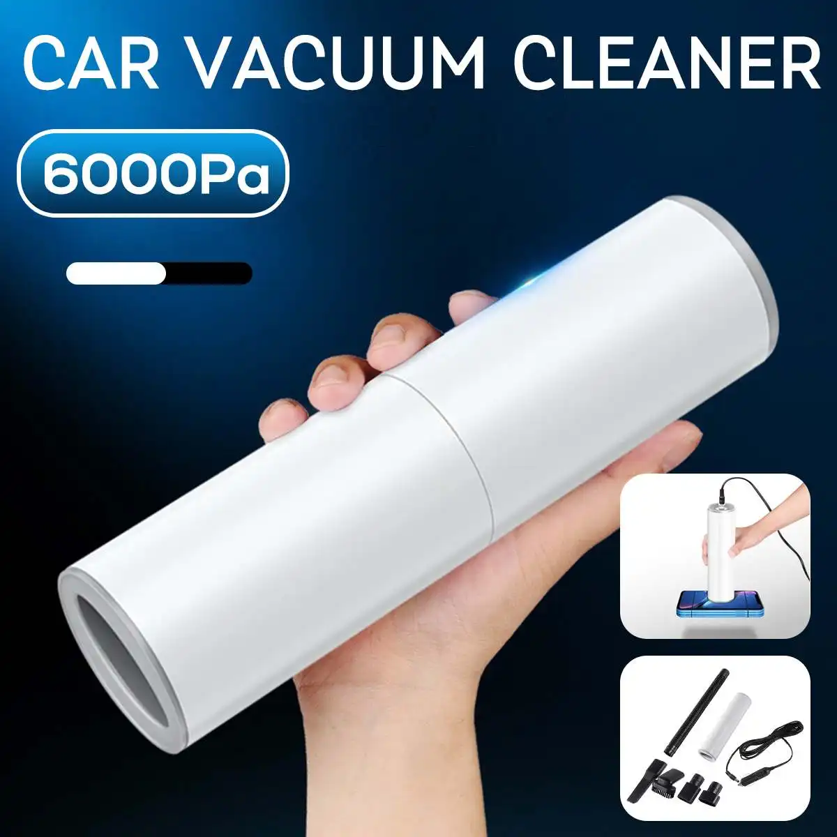 

Wireless Portable Car Handheld Vacuum Cleaner Wet and Dry Auto Vaccum 6000PA 120W High Suction for Home Mini Vacuum Cleaner Car