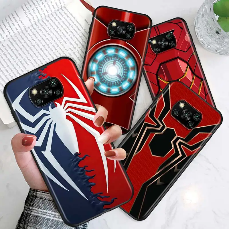 

Marvel Avengers Logo For Xiaomi Poco X3 NFC F3 GT X2 M3 M2 5G Pro Mi A3 Lite 9SE CC9 Soft Black Phone Case Cover Shell