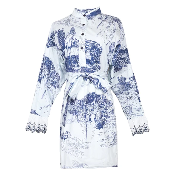 Женское льняное платье WYWAN винтажное Свободное длинное большого размера плюс с