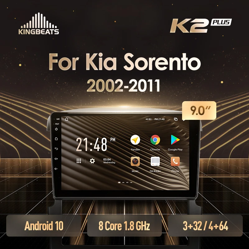 KingBeats штатное головное устройство For Kia Sorento BL 2002 - 2011 GPS Android 10 автомагнитола на