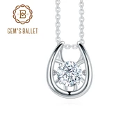 gems ballet love 925 sterling silver jewelry necklaces women for wedding 1ct twinkle moissanite diamond pendant