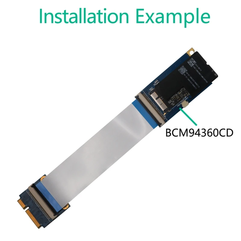 Mini PCI-E до BCM94360CD сетевая карта адаптер гибкий кабельный удлинитель для Mac OS