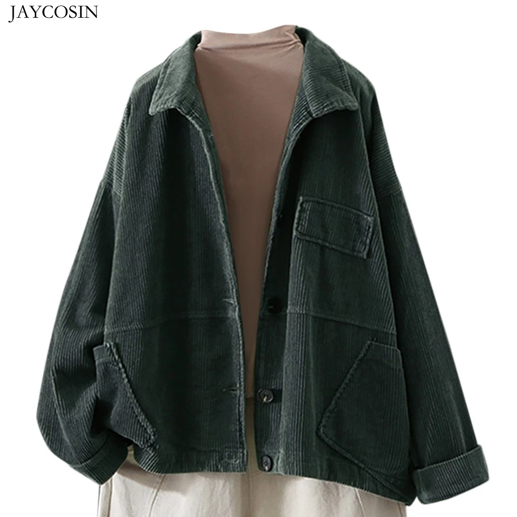 JAYCOSIN Модные свободные женские куртки однотонный кардиган Осень зима