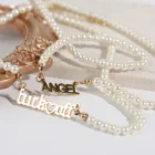 2021 модное ожерелье с жемчугом и грязными надписями зимнее женское ожерелье с векторным рисунком женское ожерелье на цепочке для свитера ожерелье для пары