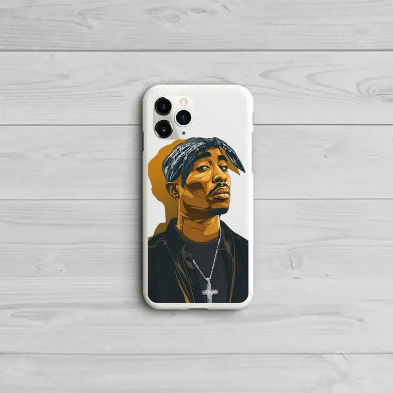 

Fashion rapper 2Pac singer Phone Case Candy Color for iPhone 11 12 pro XS MAX 8 7 6 6S Plus X 5S SE 2020 XR