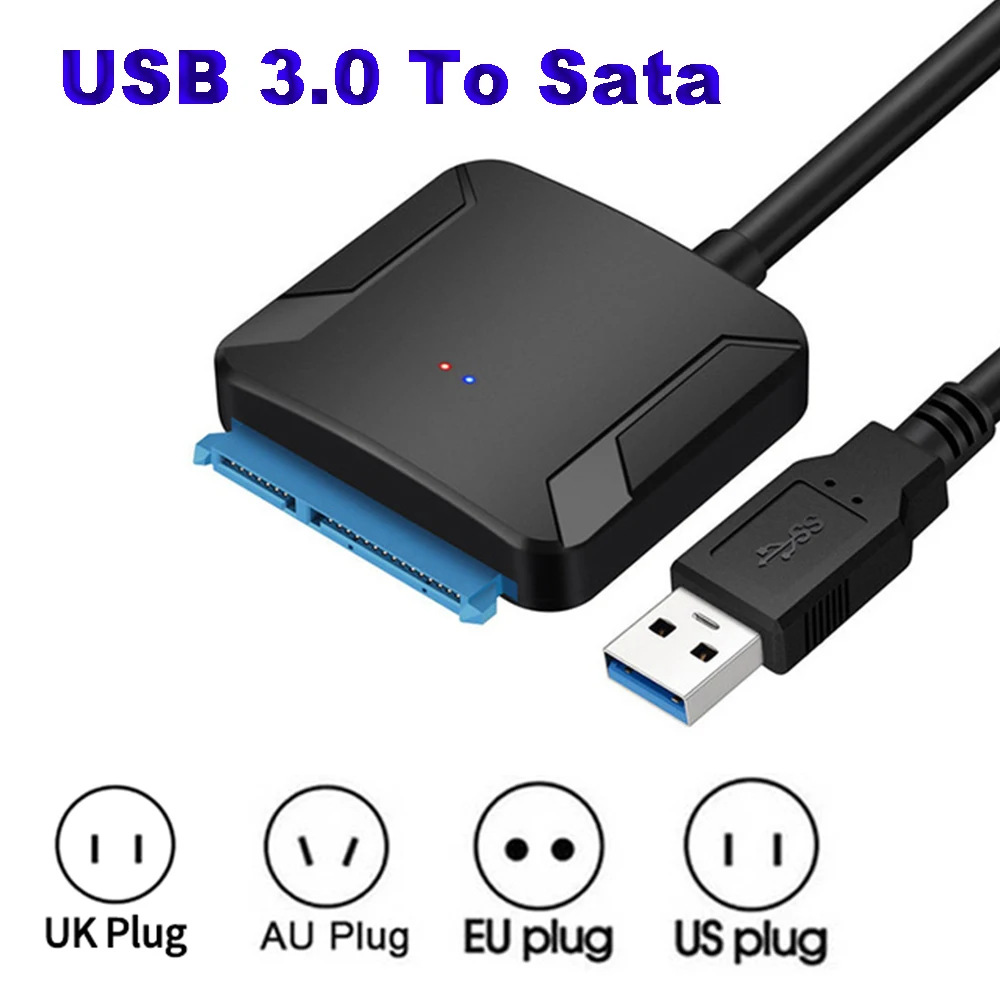 

Кабель-Переходник USB 3,0/SATA 3, поддержка внешних SSD/HDD 2,5 или 3,5 дюйма