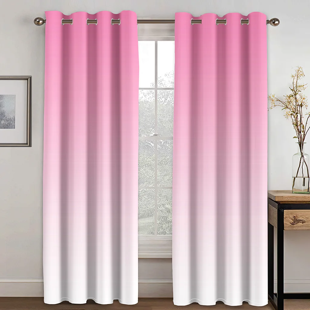 

Домашняя однотонная занавеска с градиентным принтом, занавеска для спальни, занавеска для гостиной, водонепроницаемая ткань, декоративная ...