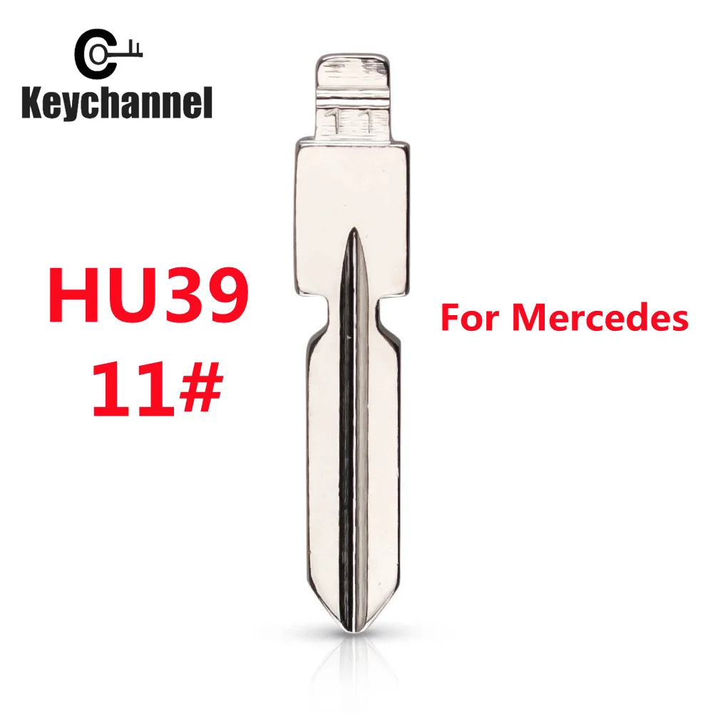 Keychannel 5/10 шт. #11 металлической заготовки для Mercedes Uncut Флип KD полотно дистанционного