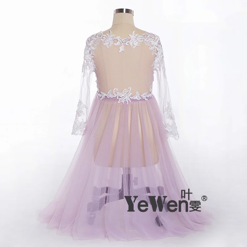 Прозрачное платье с цветочным узором для девочек Платье фотосессии Коллекция 2020