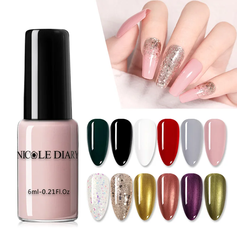 Николь DDARY 6 мл Soilid Цвет лак для ногтей к требованиям заказчика Сверкающие