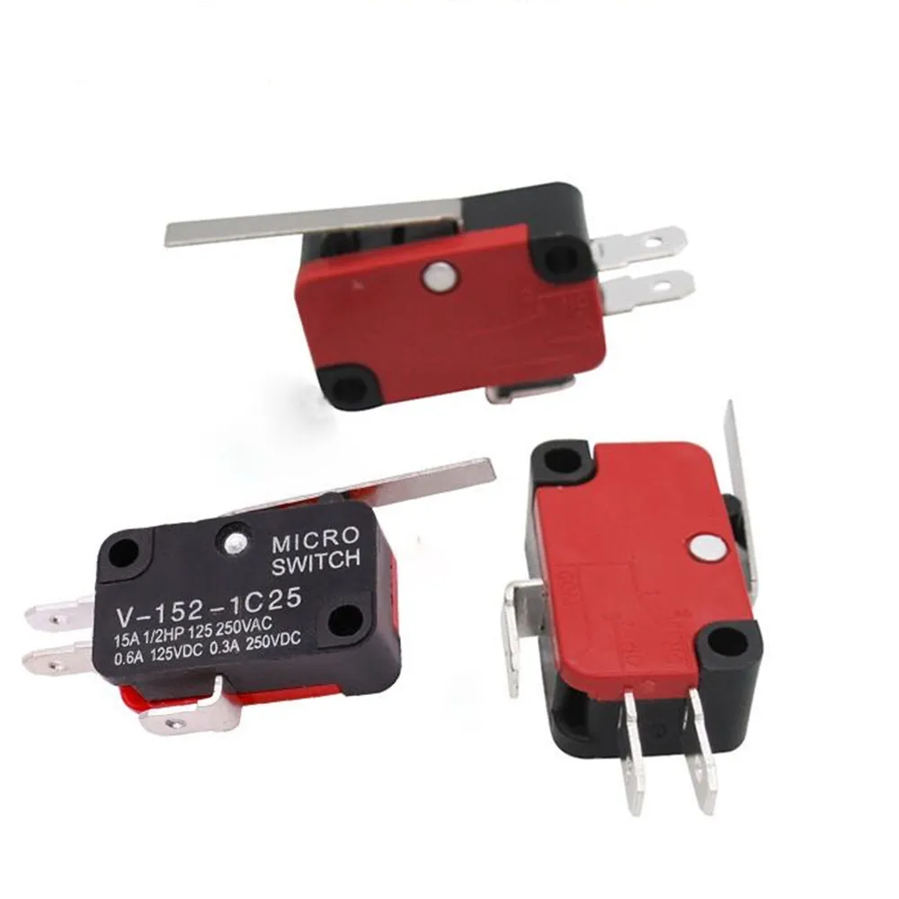 V-15 V-151 V-152 V-153 V-154 V-155 V-156-1C25 микропереключатель 16A 250VAC SPDT мгновенного путешествия концевой выключатель 1NO1NC рычаг ролика