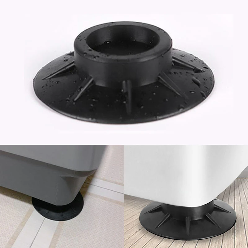 

4/8 PCS Washing Machine Round Fixed Rubber Base 10*1cm Anti-slip Mat for 35-41mm Household Appliances TT-best