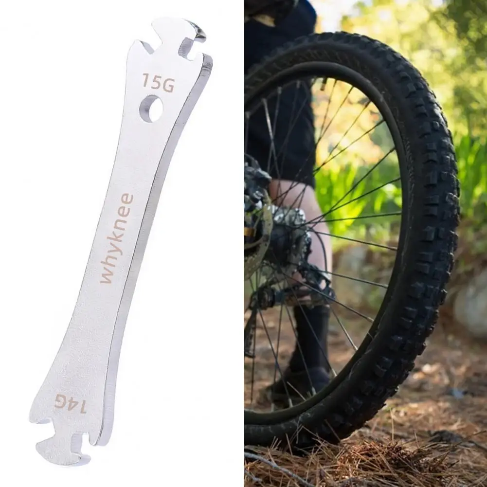 

35% Discounts Hot! Stainless Steel Spoke Wrench Bike Tool Spoke Adjustment Wrench Disassembly Tool for 14/15G Spoke Cap1