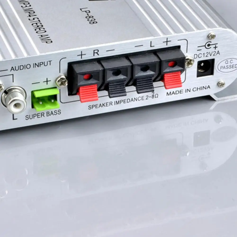 Автомобильный усилитель мощности Lvpin838 сабвуфер 2.1 канал Super Bass HiFi 12 в CD MP3 MP4 стерео