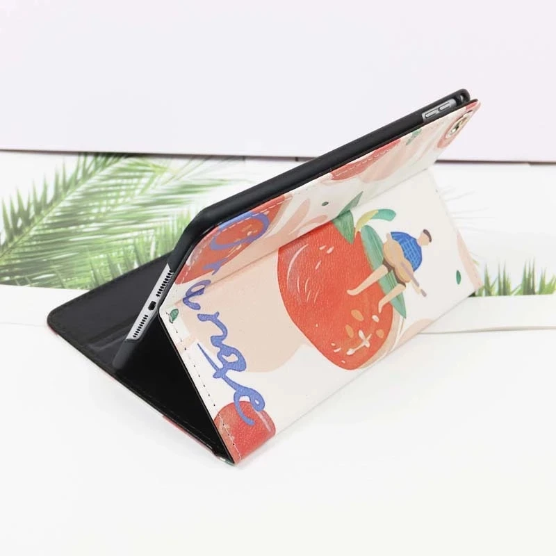 Креативный оранжевый стиль ультра тонкий умный чехол для нового iPad 9 7 2018 Air Stander