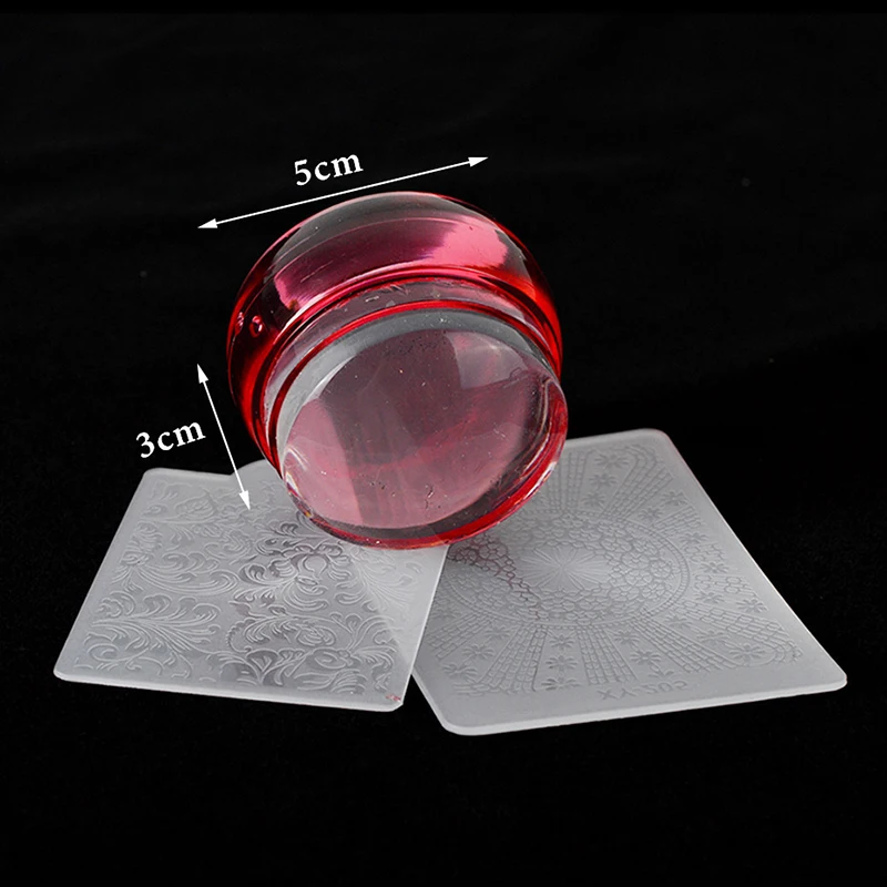 Clear Silicone Nail Stamper French Tip Art Stamping Jelly with Scraper Manicure Tool | Красота и здоровье