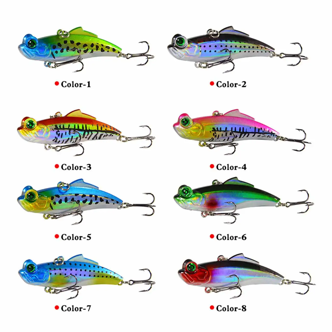 

1pcs 6.5cm/2.5g New Fishing Lure 3D Eyes Crank bait VIB Lures Wobbler Jig Fish Baits Artificial Hard Bait Winter Fishing T