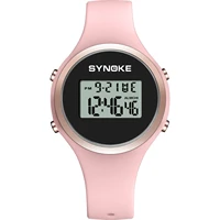 synoke women digital watch ultra thin strap led electronic wrist watch luminous clock ladies watches fashion famale clock gift