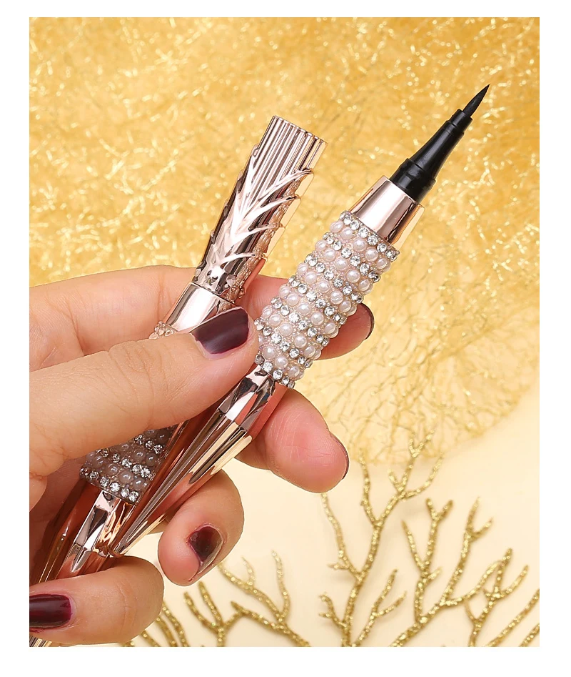 

1PC Eyeliner Liquid Charm Black Liquid Eyeliner Waterproof Sweat-proof Non-Dizzy Quick-drying Slim Eyelineric Makeup TSLM1