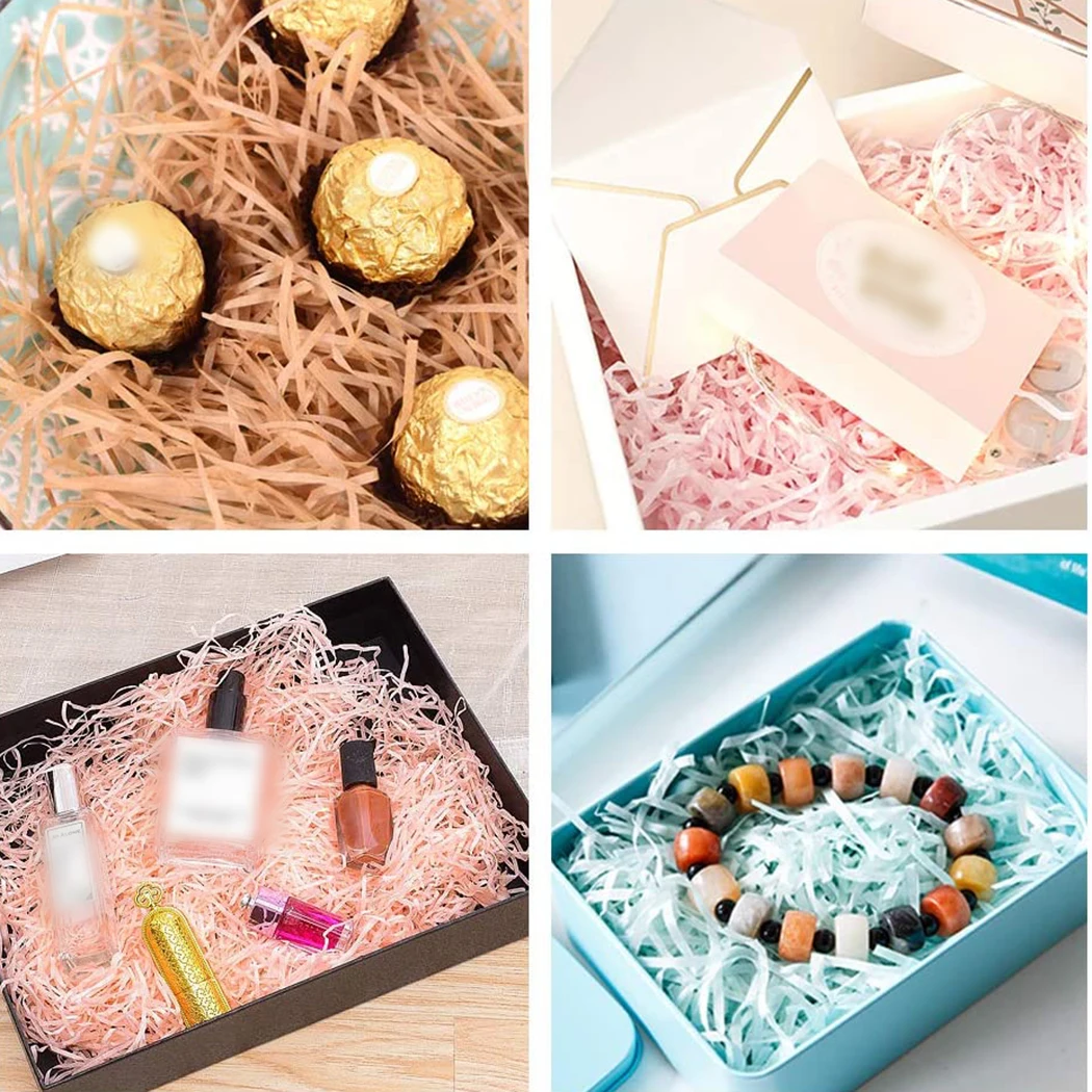

Gift Paper Shreds Hamper Iridescent Material Paper Recyclable Shredded