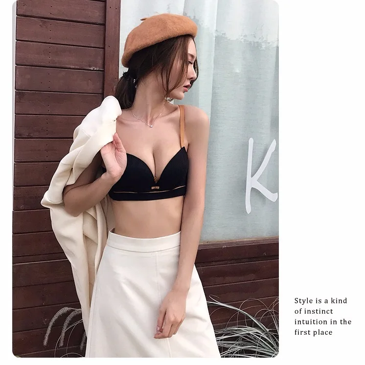 Мягкое Нижнее белье для женщин собранное на маленькую грудь без стальных дышащих