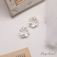 wholesale europe hot vintage style camellia stud earrings sterling silver 925 elegance party jewelry