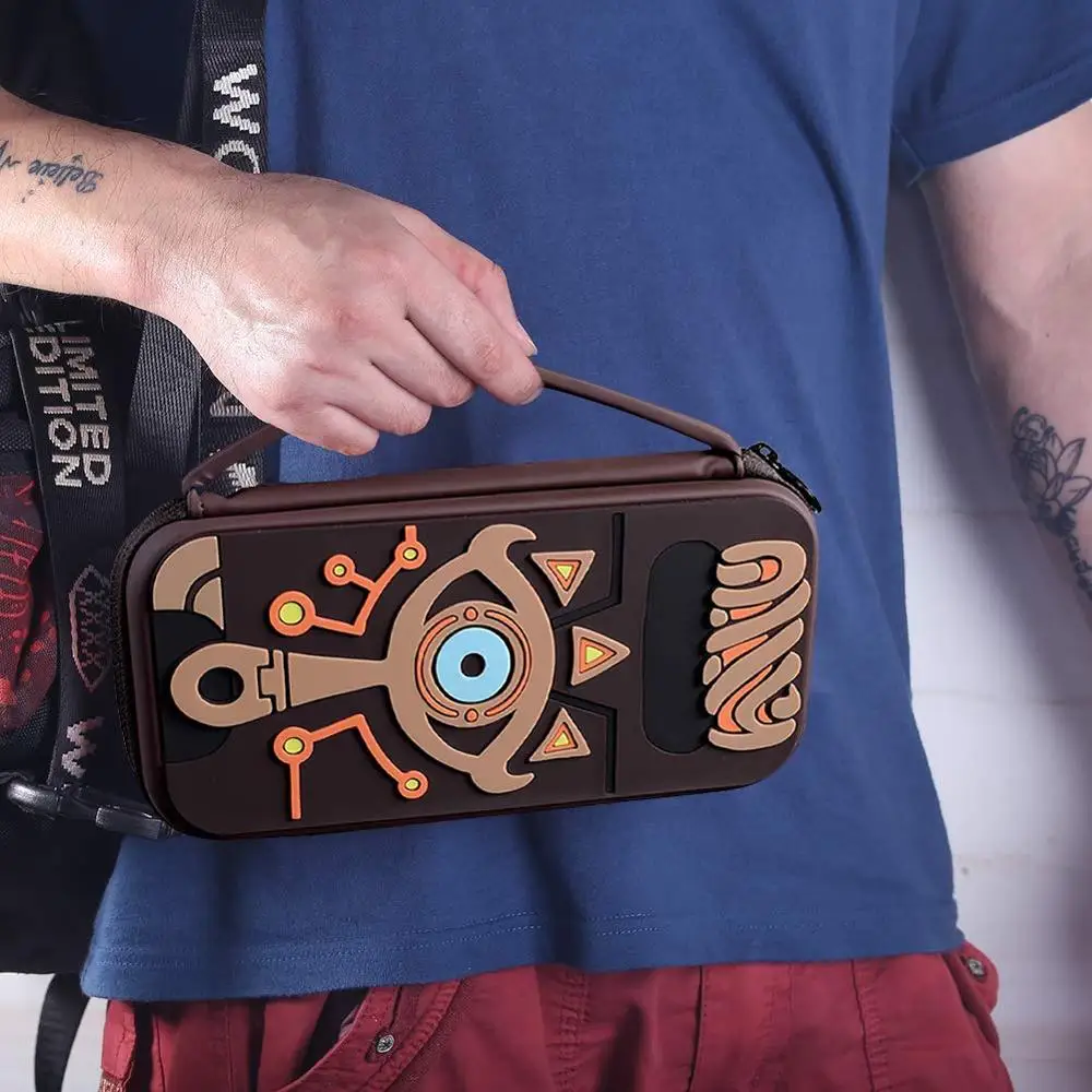 4 в 1 чехол для NintendoSwitch Sheikah Slate силиконовый рельефный с защитой экрана и 2
