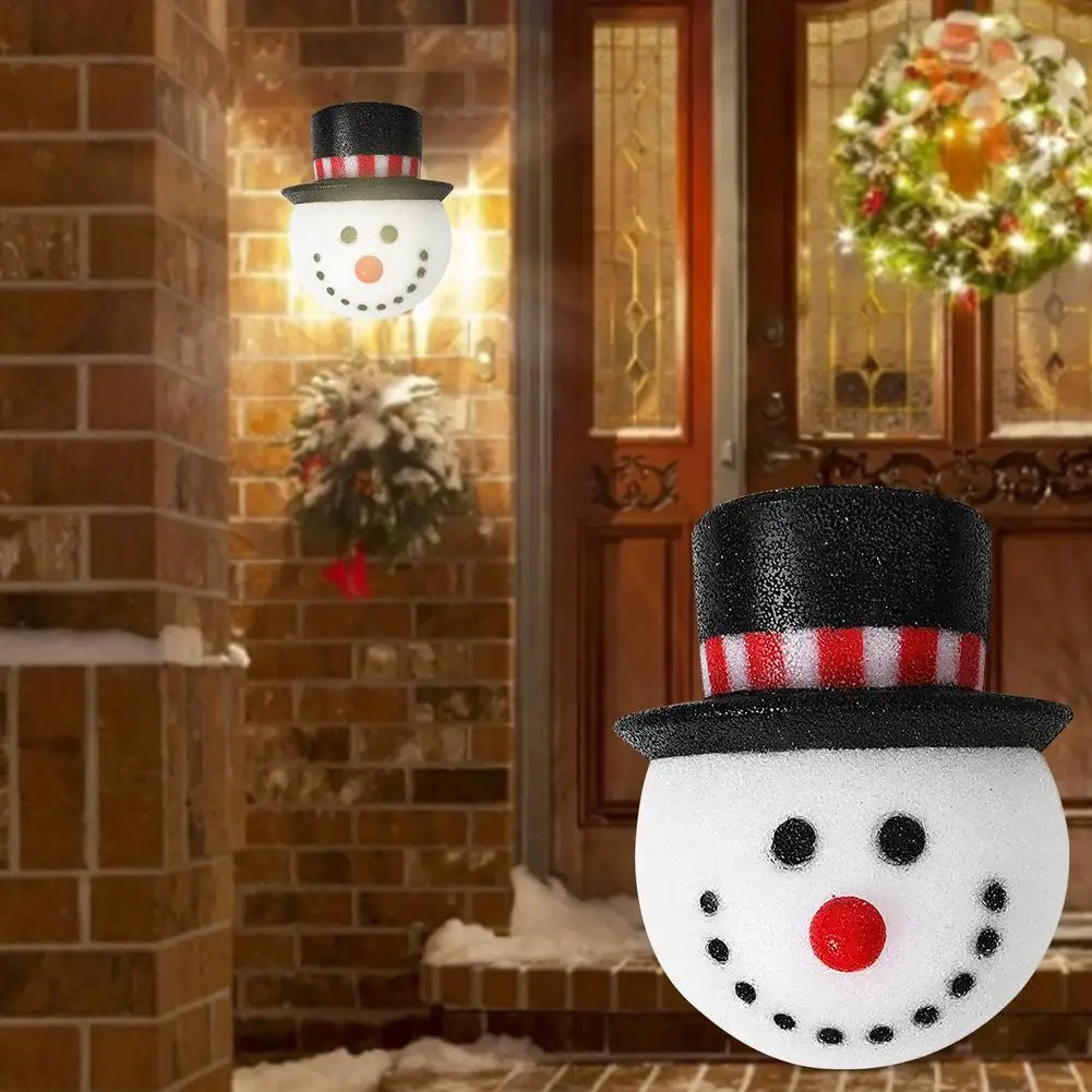 

Christmas Snowman Head Lampshade Wall Door Hanging Unique Corridor Street Porch Light Lampshade Christmas Decoration