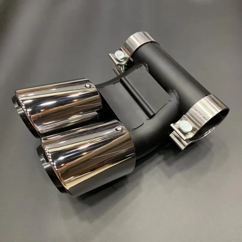 1 Piece Glossy Black Stainless Steel Muffler Tip For Porsche 718 Car Accessories Silver Tailpipe Exhaust pipe | Автомобили и