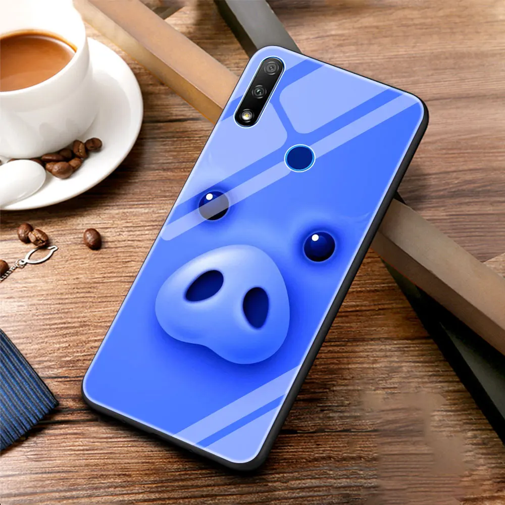 

Funny Smiley Faces Phone Case Cover for Honor 8X 9X Pro 10 20 30 Lite Plus Luxury Tempered Glass Soft Edge Shell Funda Coque