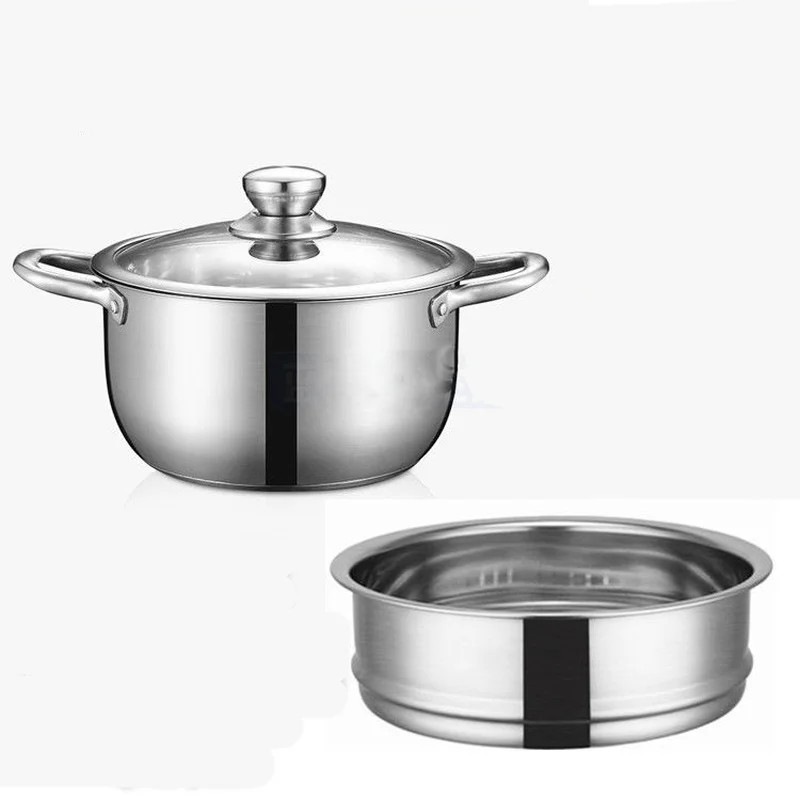 Молоковарка из нержавеющей стали суповая кастрюля 16 см 18 маленькая с трехслойным