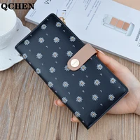 women long wallet clutch buckle printing womans large capacity wallets female purse lady purses phone pocket card holder 784