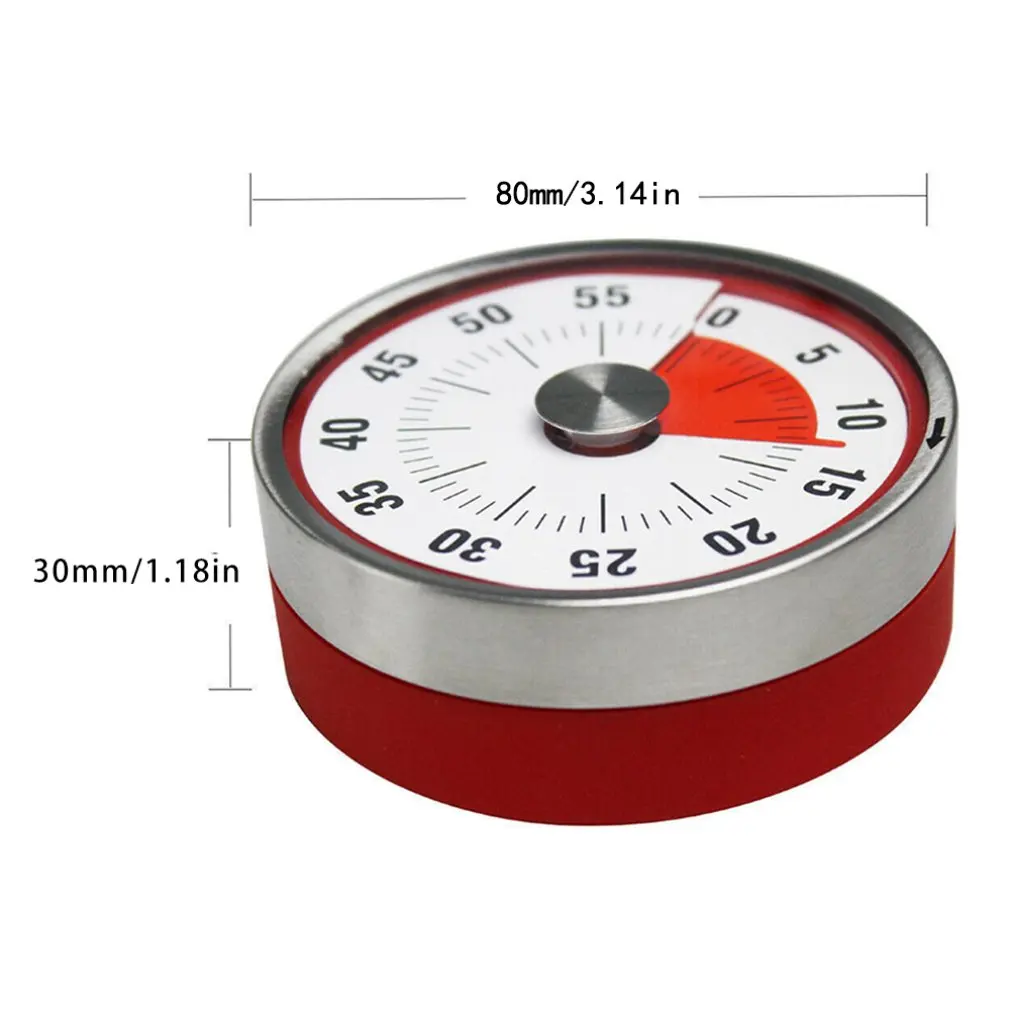

Mechanical alarm kitchen timer magnetic sticky timer to the oven not require electricity Count down times up to 60 minutes 1 pcs