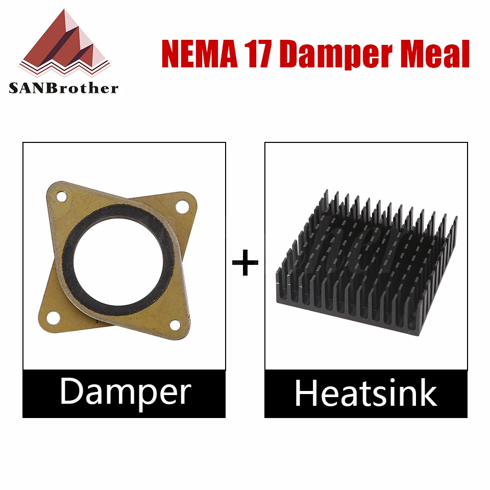 

NEMA 17 Damper Meal & Stepper Motor Vibration Dampers Imported genuine shock absorber With Heat Sink for 42 stepper motor