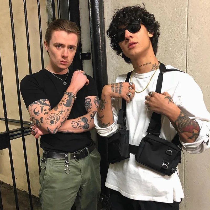 Мужской боевой разгрузочный жилет сумки хип хоп поясные модная функциональная