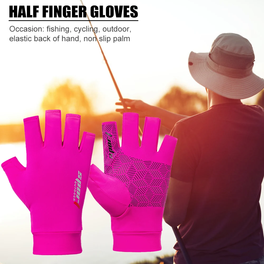 

Short Sports Gloves Accessories Summer Half Finger Gloves Breathable Anti-Slip Fishing Cycling Men Women Mitten