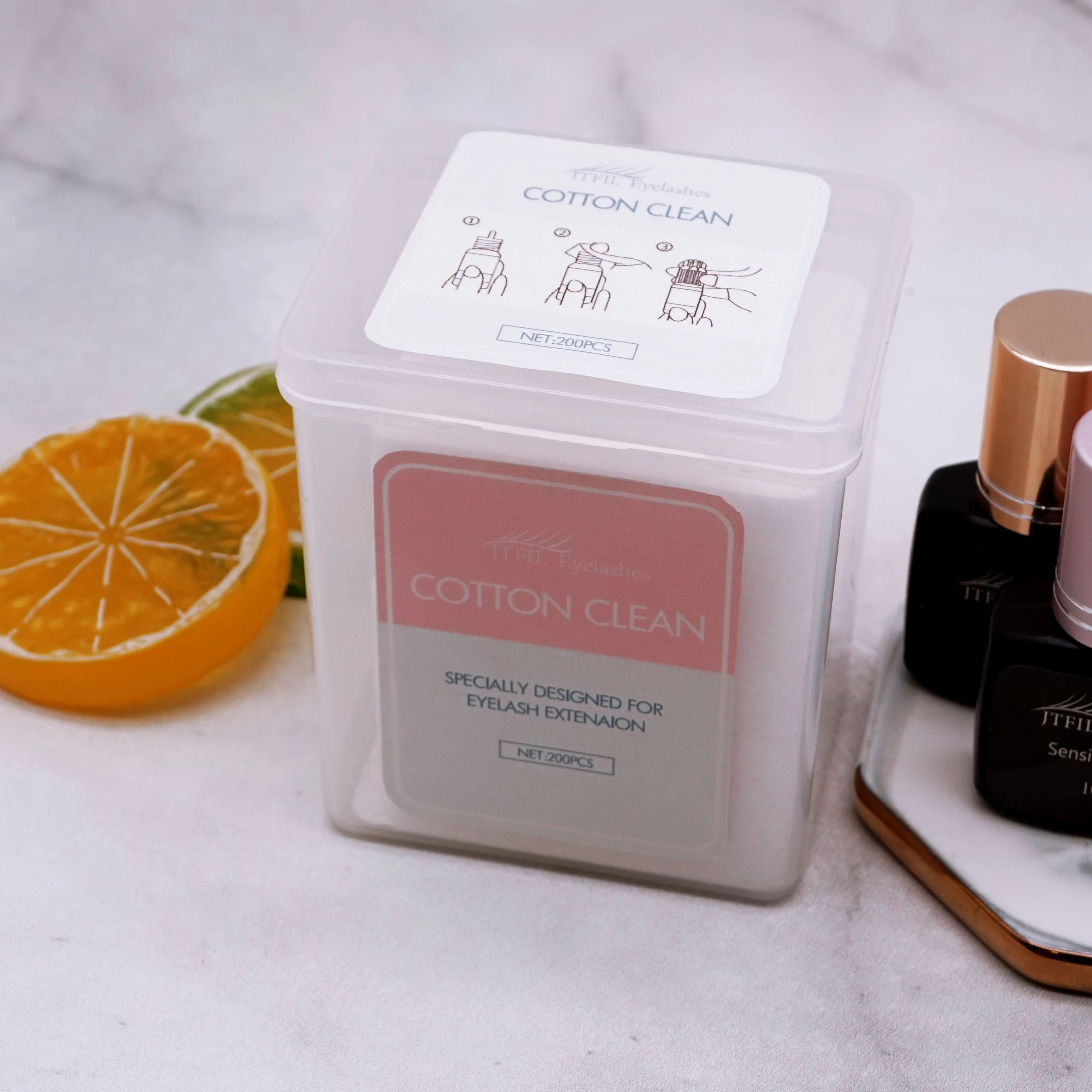 

Glue Cleaning Cotton Pads Nail Pliosh Remover Wipes Lint-Free Paper Cotton Sheet Lash Extension Cleaning Nail Makeup Cleaning