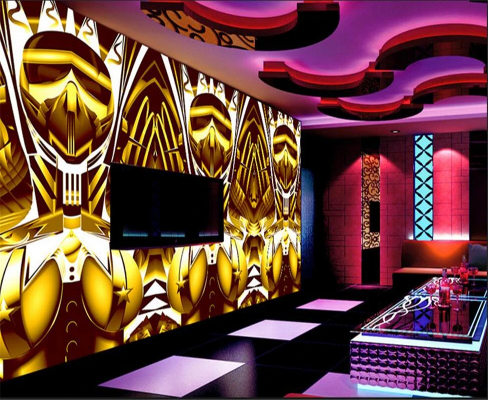 Большой заказ обои Золотая Богиня КТВ декоративный фон украшение стены