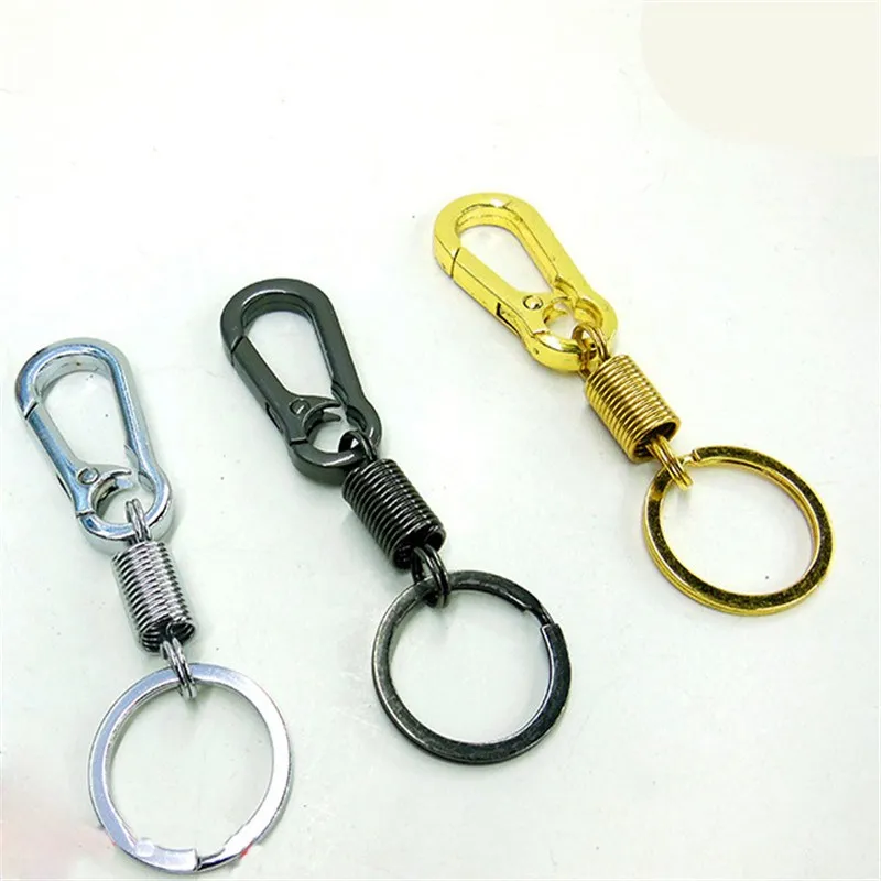 

1PCS Steel Silver Color Tone Spring Buckle Belt Bag Clip Loop Hook Keychain Key Fob Ring
