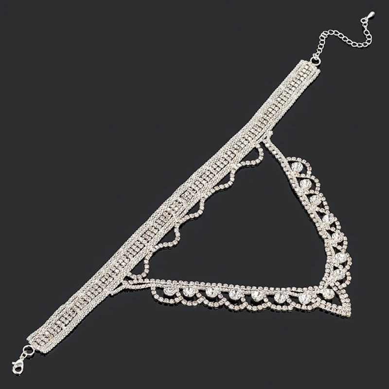 YFJEWE стильное свадебное ожерелье до ключицы колье ожерелье для женщин полная Стразы кулон ювелирные воротнички, ожерелья N358