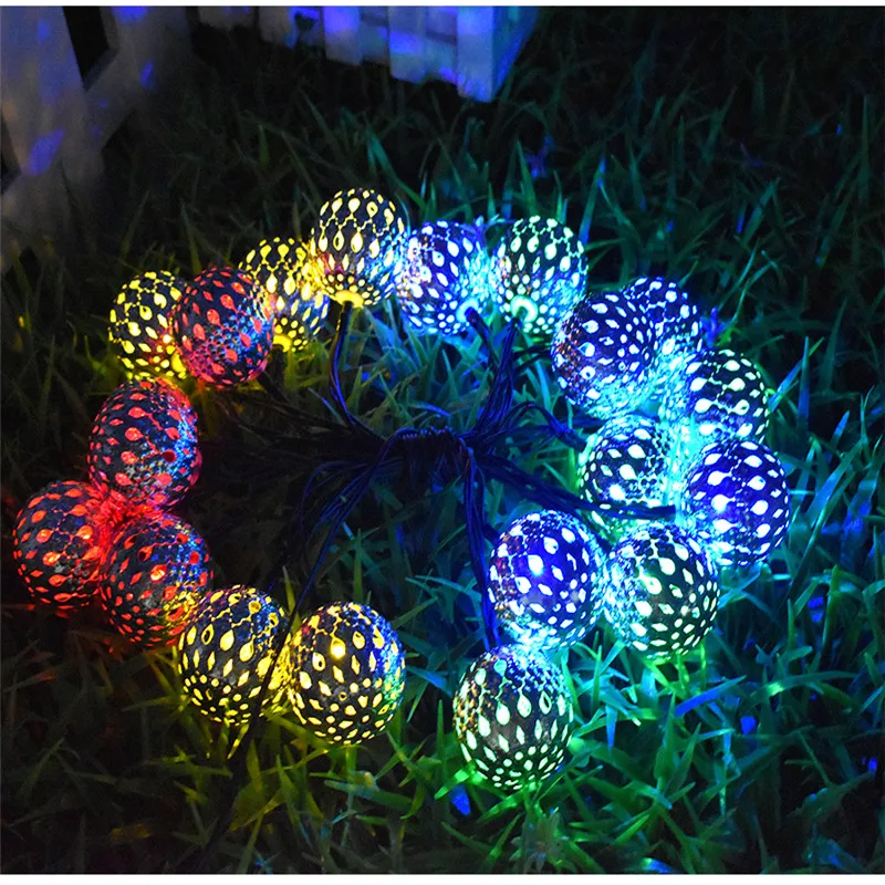 10/20 светодиодный марокканский шар фотолампа RGB синий теплый белый