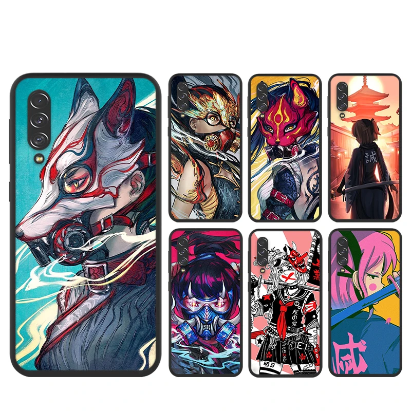 

Anime girl samurai Silicone Cover For Samsung A90 A80 A70S A50S A40S A30S A20E A20S A10S A10E Black Soft TPU Phone Case