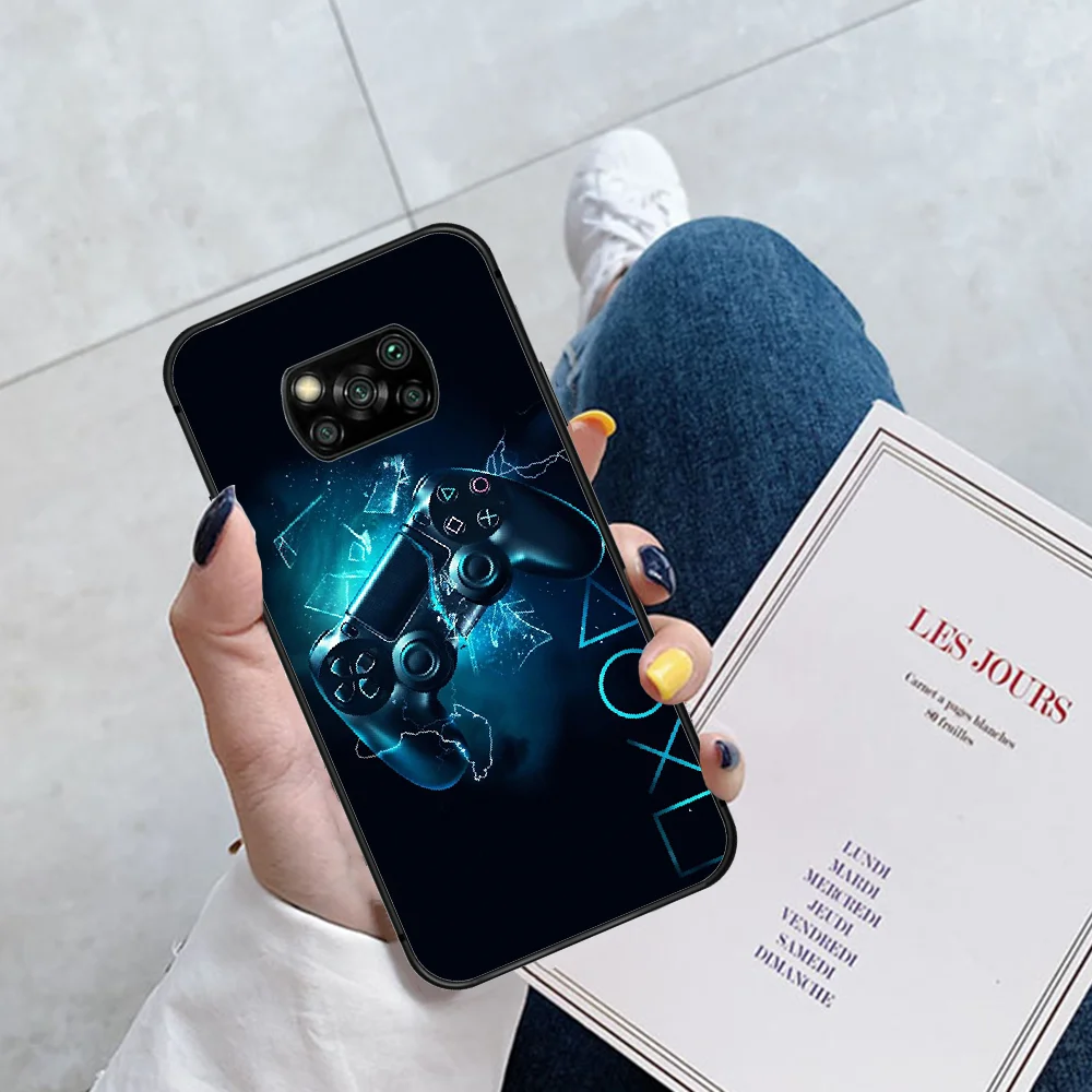 

Console Playstation Game Phone Case Cover Hull For Xiaomi Mi A2 A3 8 9 SE 9T 10 10T Lite Pro Ultra Poco X3 black Back Soft