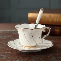 bone china phnom penh coffee cup european simple ceramic coffee cup dish set home black tea cup afternoon tea cup