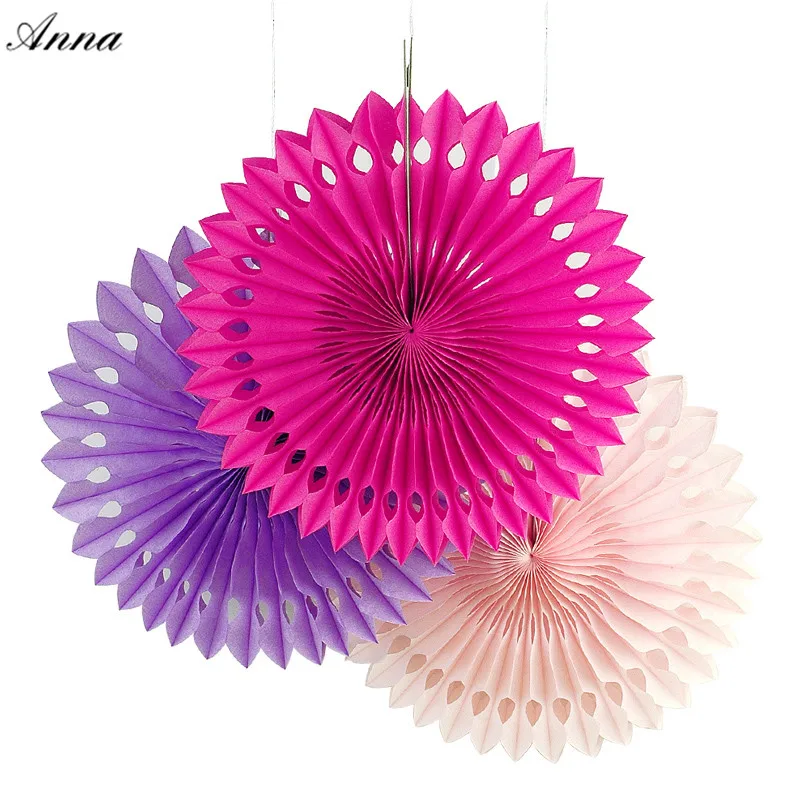 16 дюймов (40 см) полые подвесные бумажные вееры для дома сада свадьбы детского дня