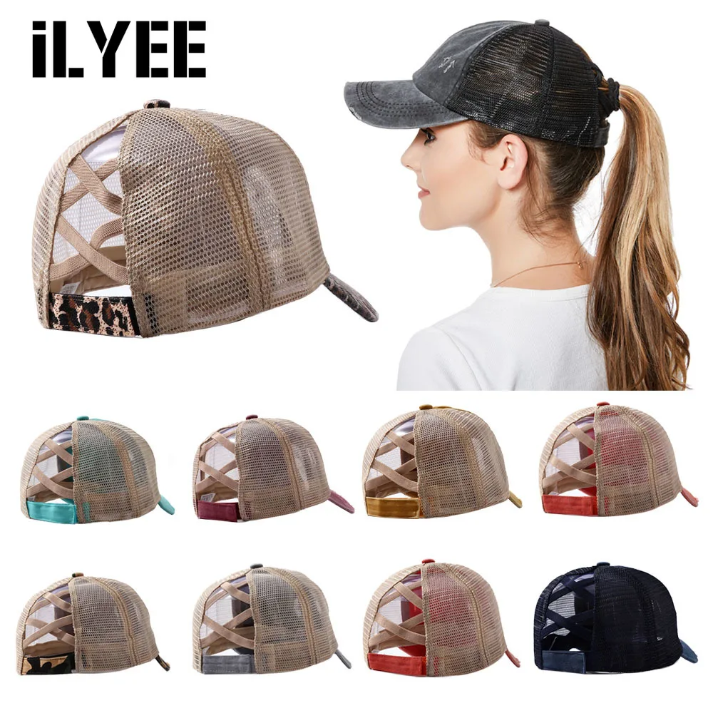 2020 Новая летняя бейсбольная кепка с перекрещивающимся конским хвостом для