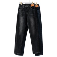 oversized streetwear cotton skinny jean pants woman high waist denim trousers autumn 2021 new straight leg stretch jeans pants