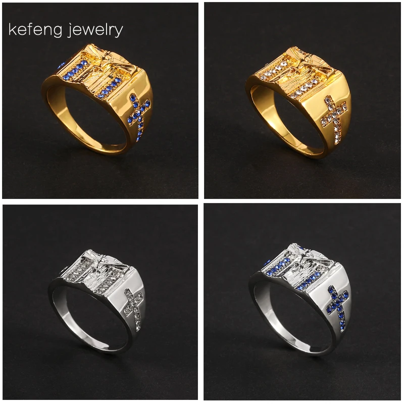 Мужское Подарочное кольцо с цирконом в стиле панк|Кольца| |